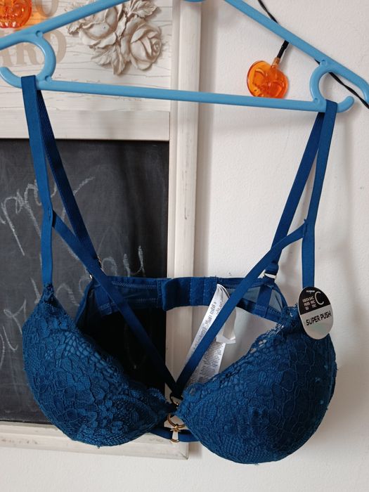 Sutien nou sexy cu model bondage cu pietricele 75C