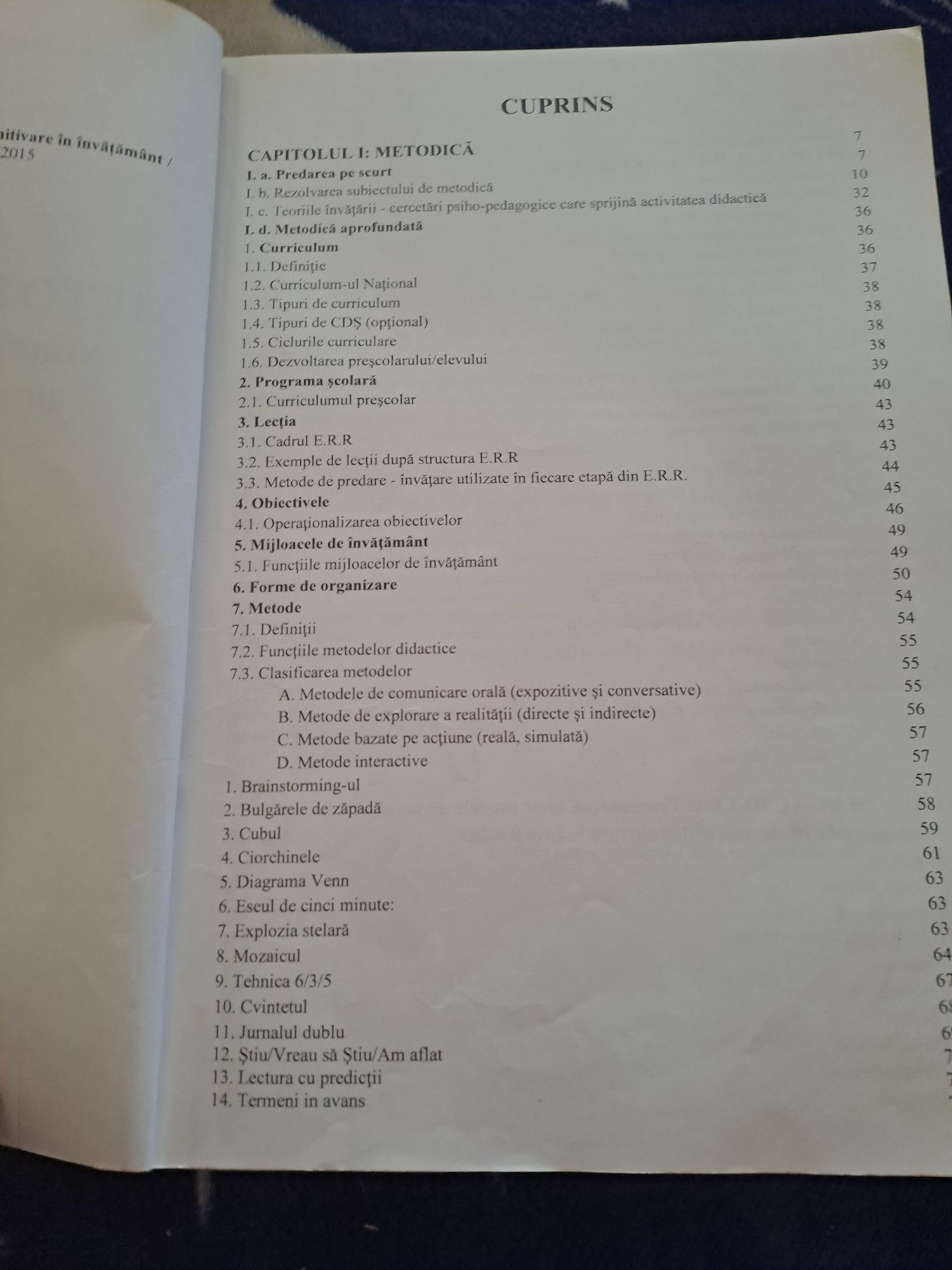 Metodica și evaluarea