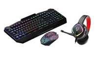 Oferta Kit tastatura si mouse + CADOU Casti gaming USB, RGB Motospeed