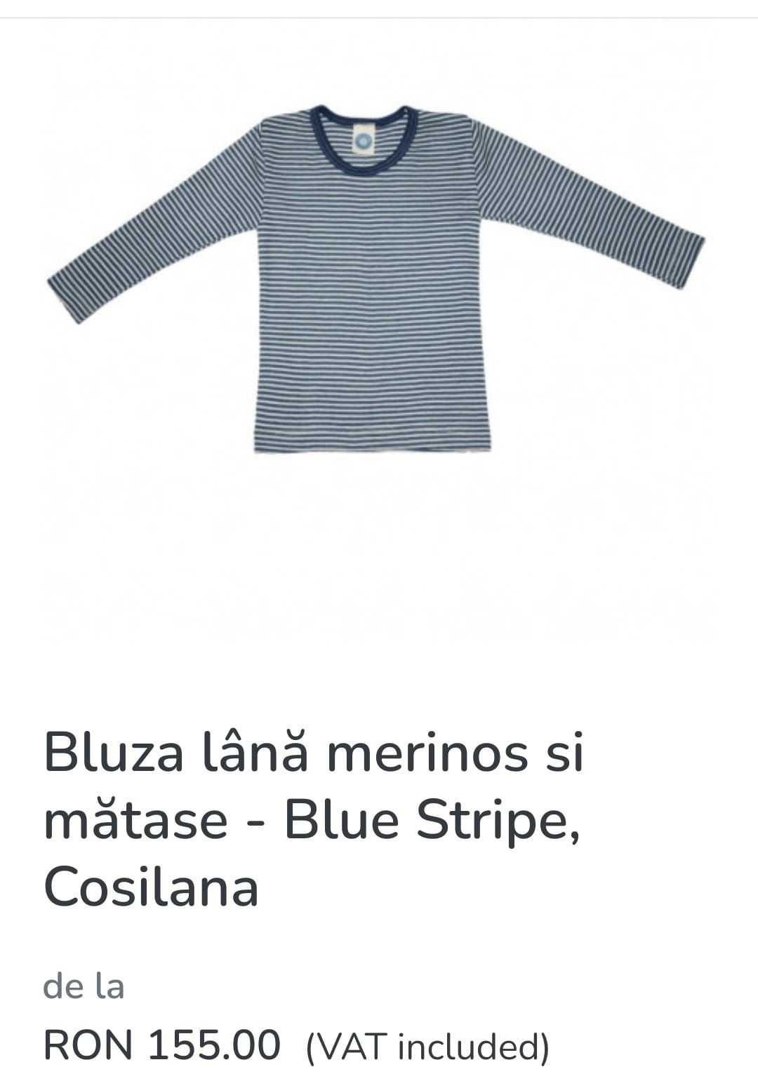Bluza de corp Cosilana lana+matase, m. 140
