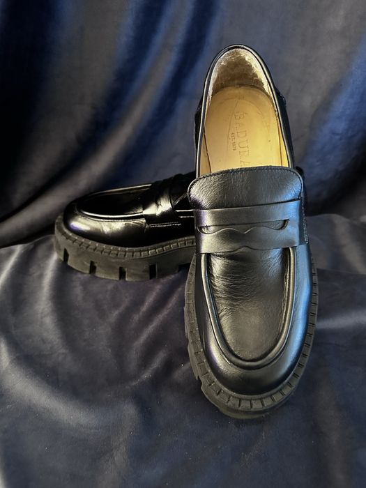 Pantofi Badura negri cu platforma 38