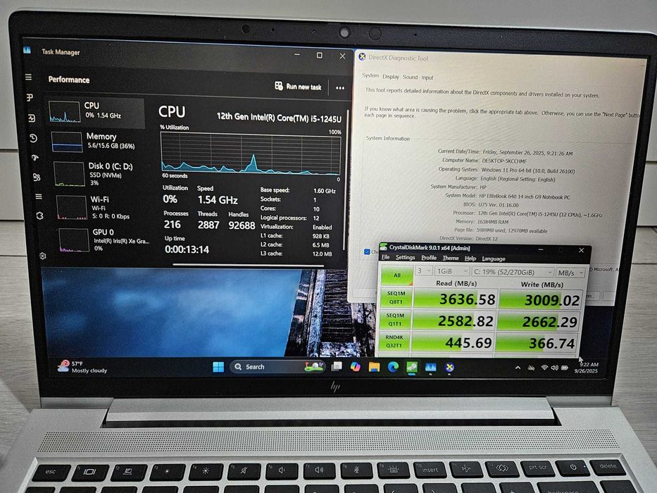 HP Elitebook 640 G9 i5 12th Privacy Screen