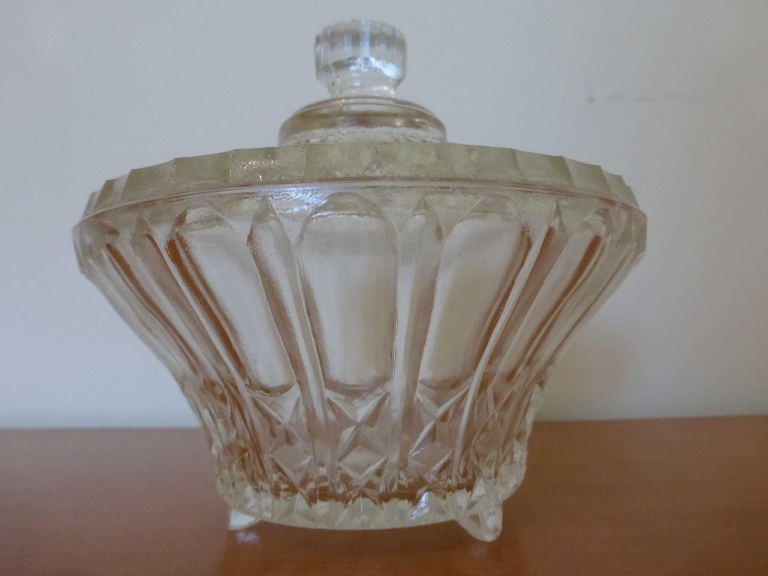 Ретро стъклена захарница бонбониера 1930 г