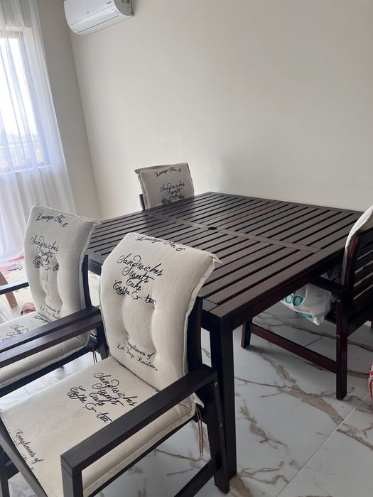 Градински комплект маса и столове 5 части