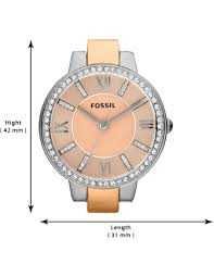 Ceas de Dama LUX original Fossil Virginia NOU Argintiu Auriu SPECIAL