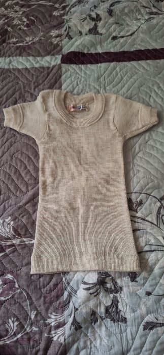 Tricou lână primele luni și pernă antiaplatizare