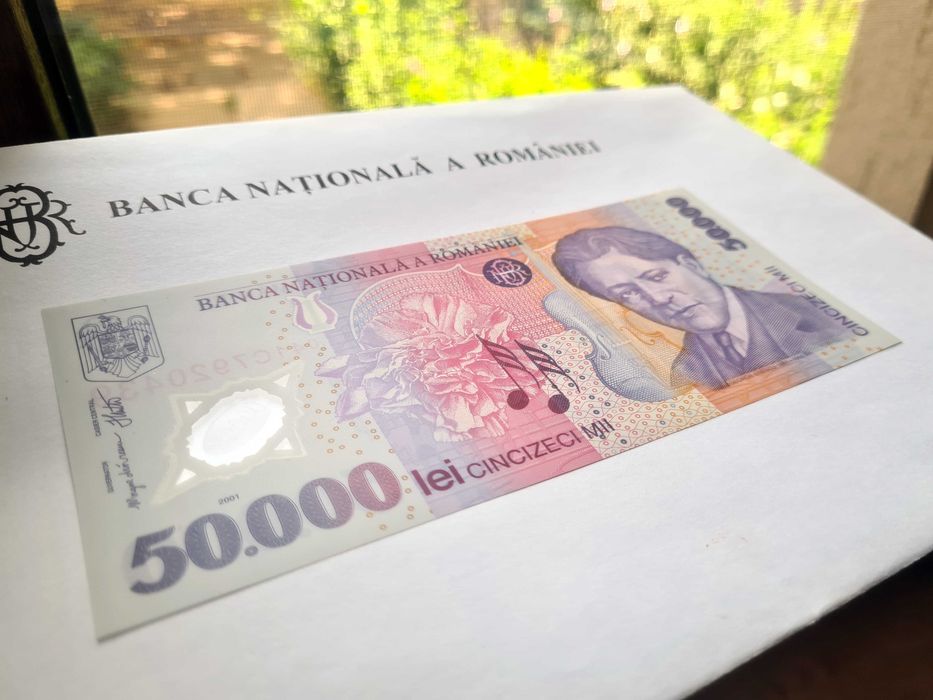 Bancnota 50000 lei 2001, UNC