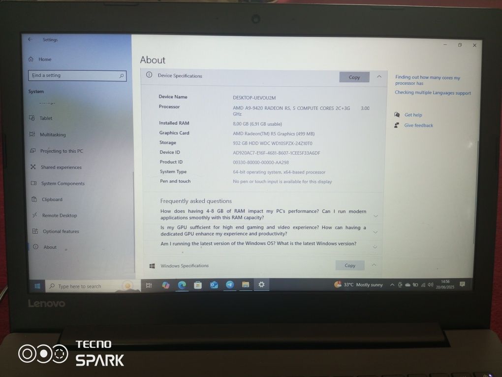 Lenovo 80XV Noutbook