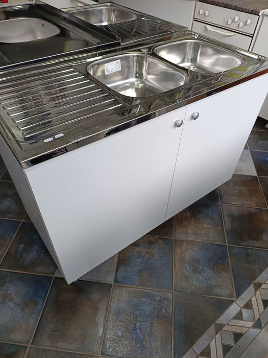 Нов кухненски шкаф с мивка две корита за кухня 120/60