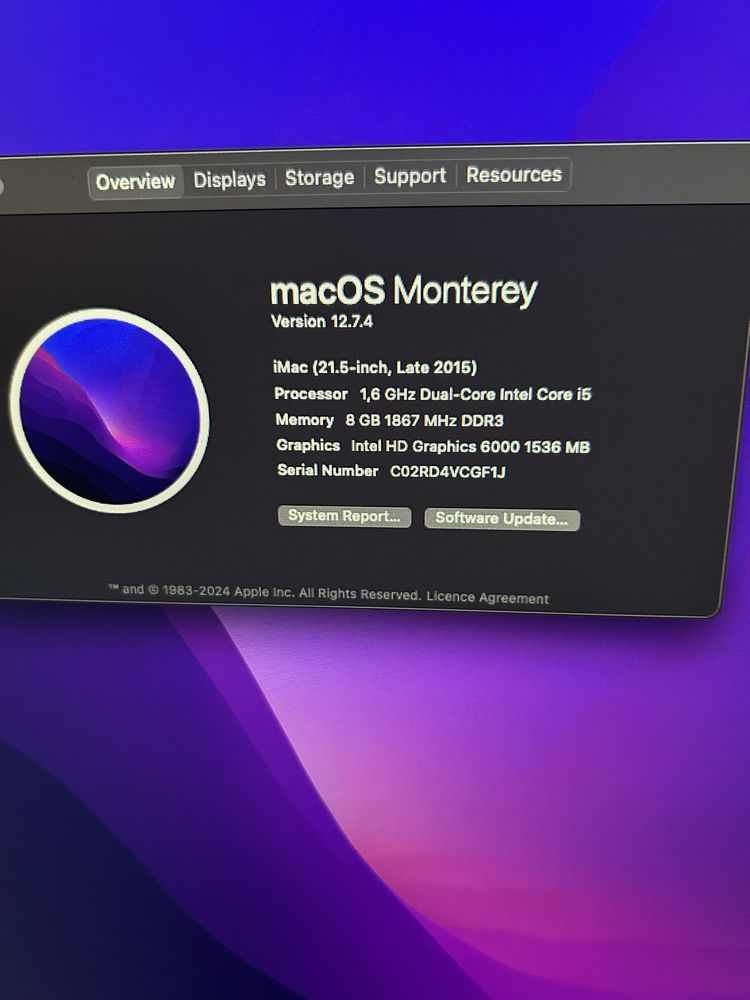 Vand iMac (21,5-inch Late 2015), MacBook air(13-inch Early 2014)