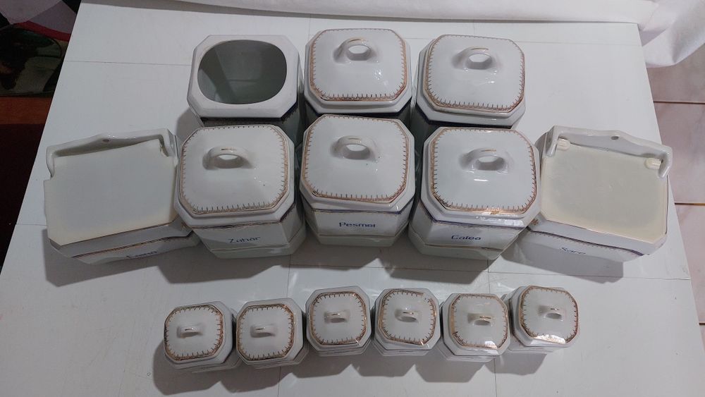 set condimente porțelan