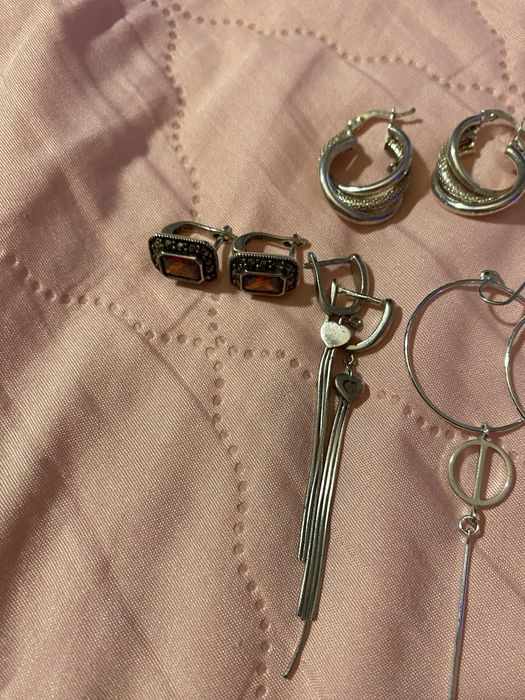 Vand cercei argint si inele argint