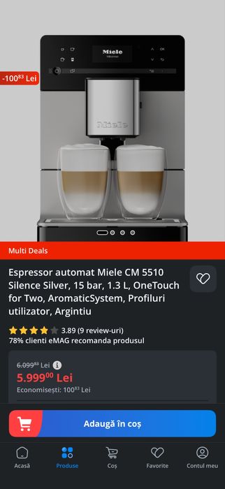 Espressor Miele , stare perfecta