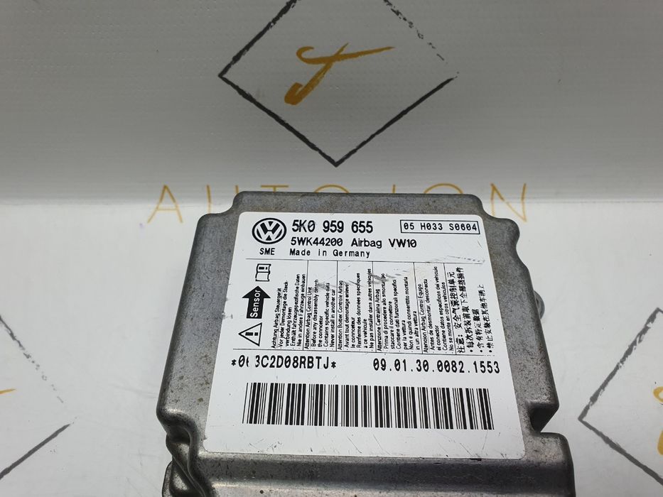 Calculator airbag VOLKSWAGEN GOLF VI (5K1) [ 2008 - 2013 ] OEM 5K09596