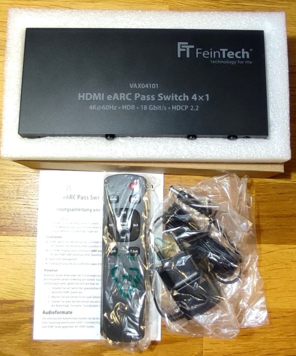 Switch HDMI 4K HDR eARC, 5 porturi - Dolby, DTS, 7.1