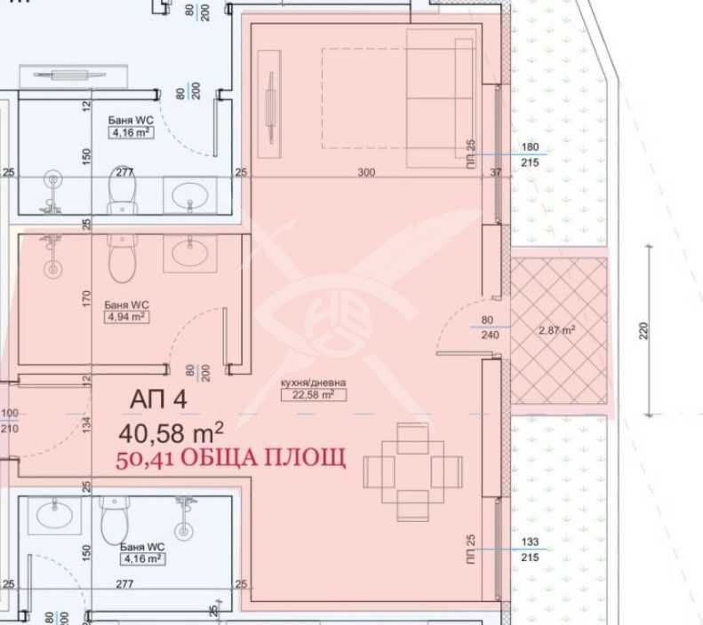 Двустаен апартамент в Приморско 62313