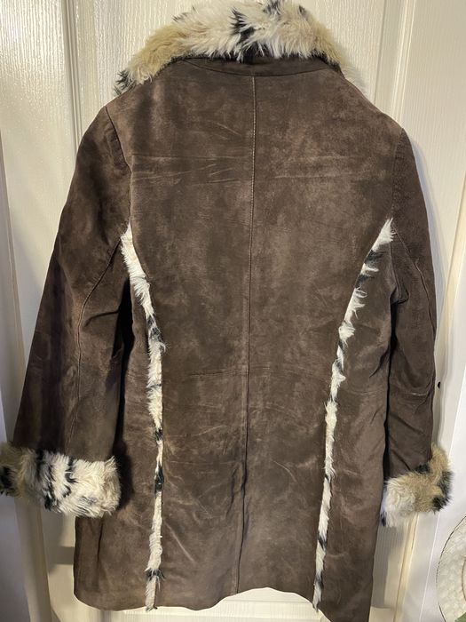 Haină scurtă de blană animal print