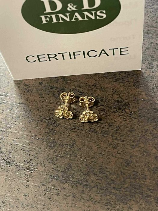 Златни обеци Наличен сертификат 1.24гр 14к