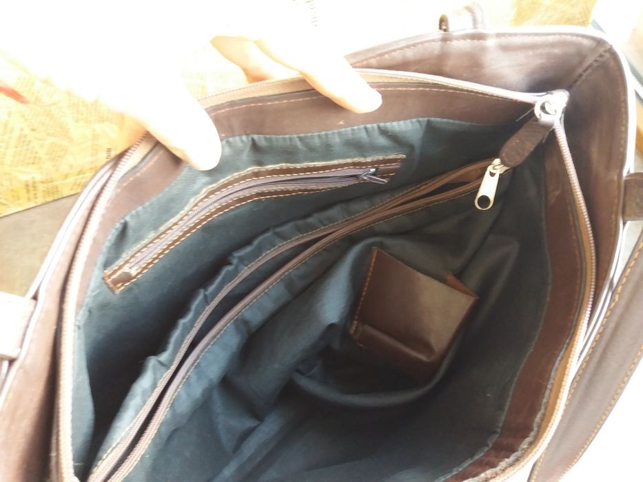 дамска чанта,кожена торба-кафява естествена кожа