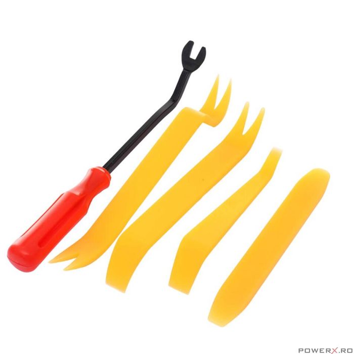 Set cleme auto, cu demontator si extractoare, 630 piese, Kraft