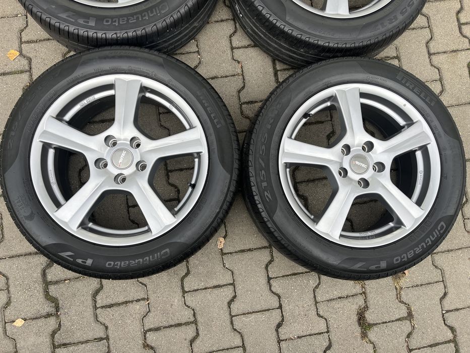 Jante aliaj 5x112mm, anvelope 215/55 R17, VW, Seat, Skoda, Audi