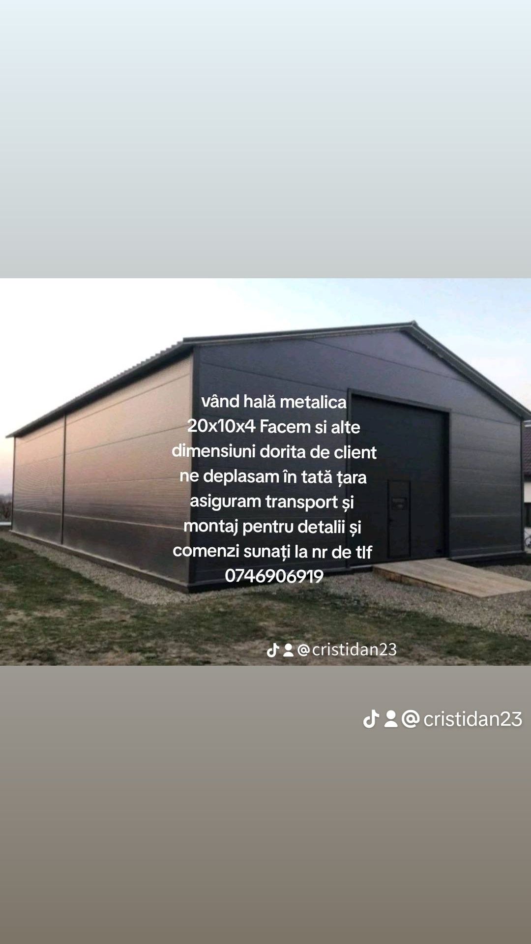 Vând hală metalica