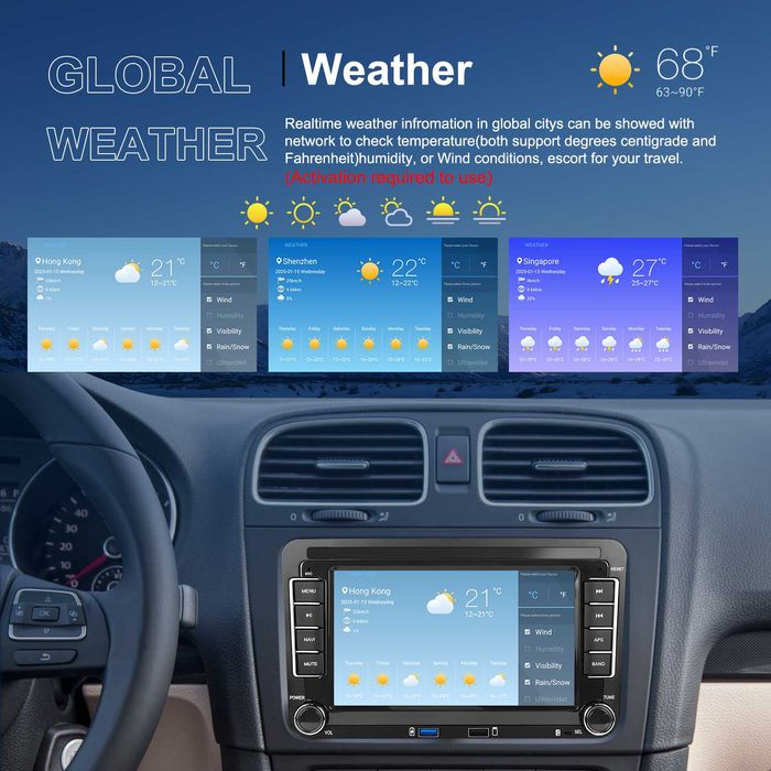 Navigatie Android,VW Passat,Golf,Jetta,Touran,Carplay,2GB + 64GB, NOI