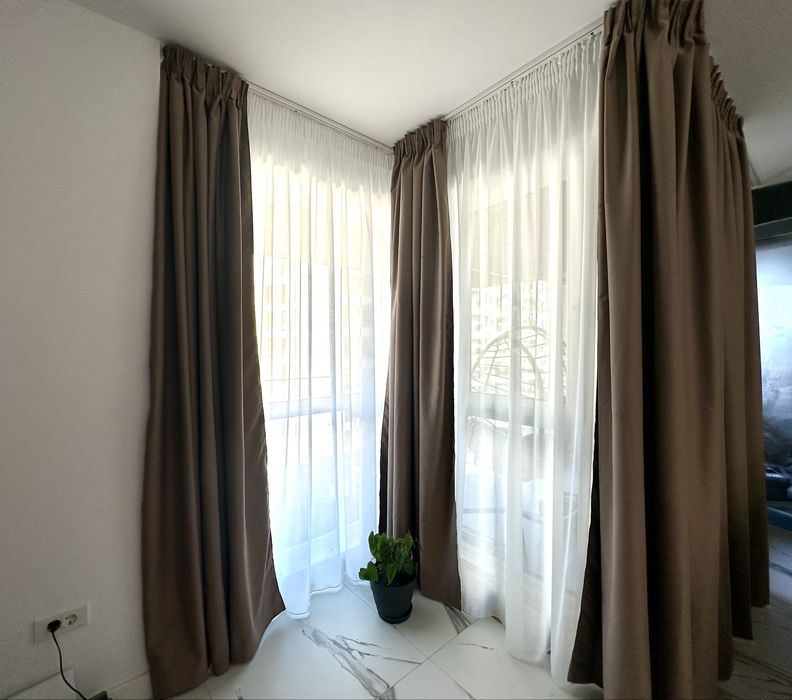 Draperii blackout maro