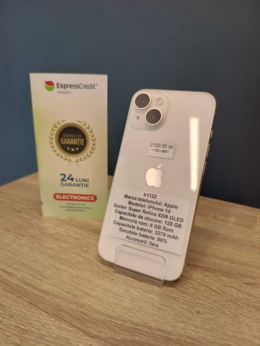 (AG51) Apple iPhone 14 128GB b1122 - Garantie 2 ani!