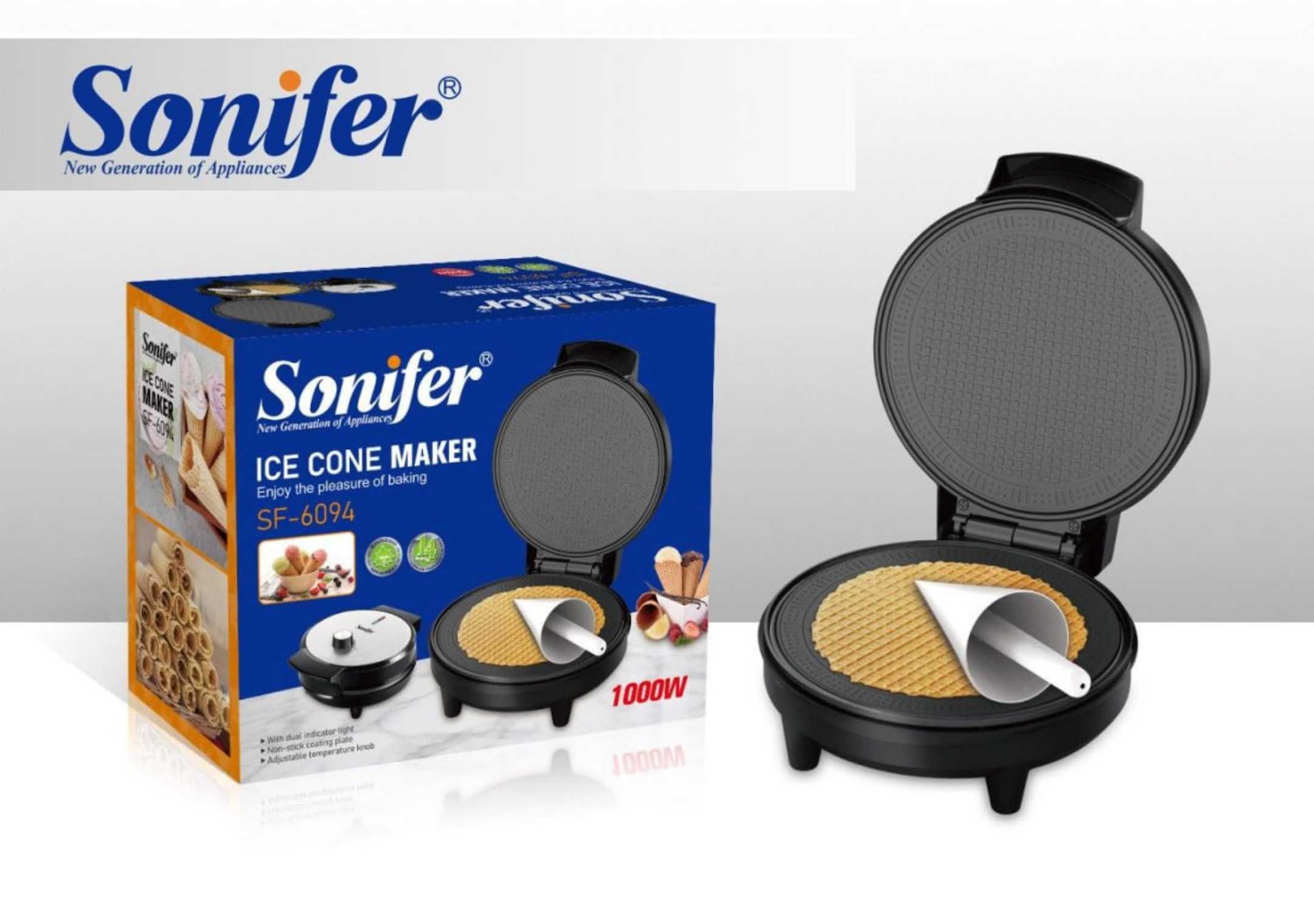 Вафельница Sonifer SF-6094  рожки/вафли/конус/ Vafli to28
