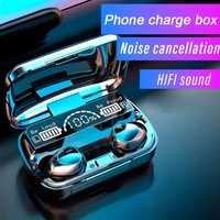 Casti wireless TWS Bluetooth cu funcție noise cancelling și încărcare