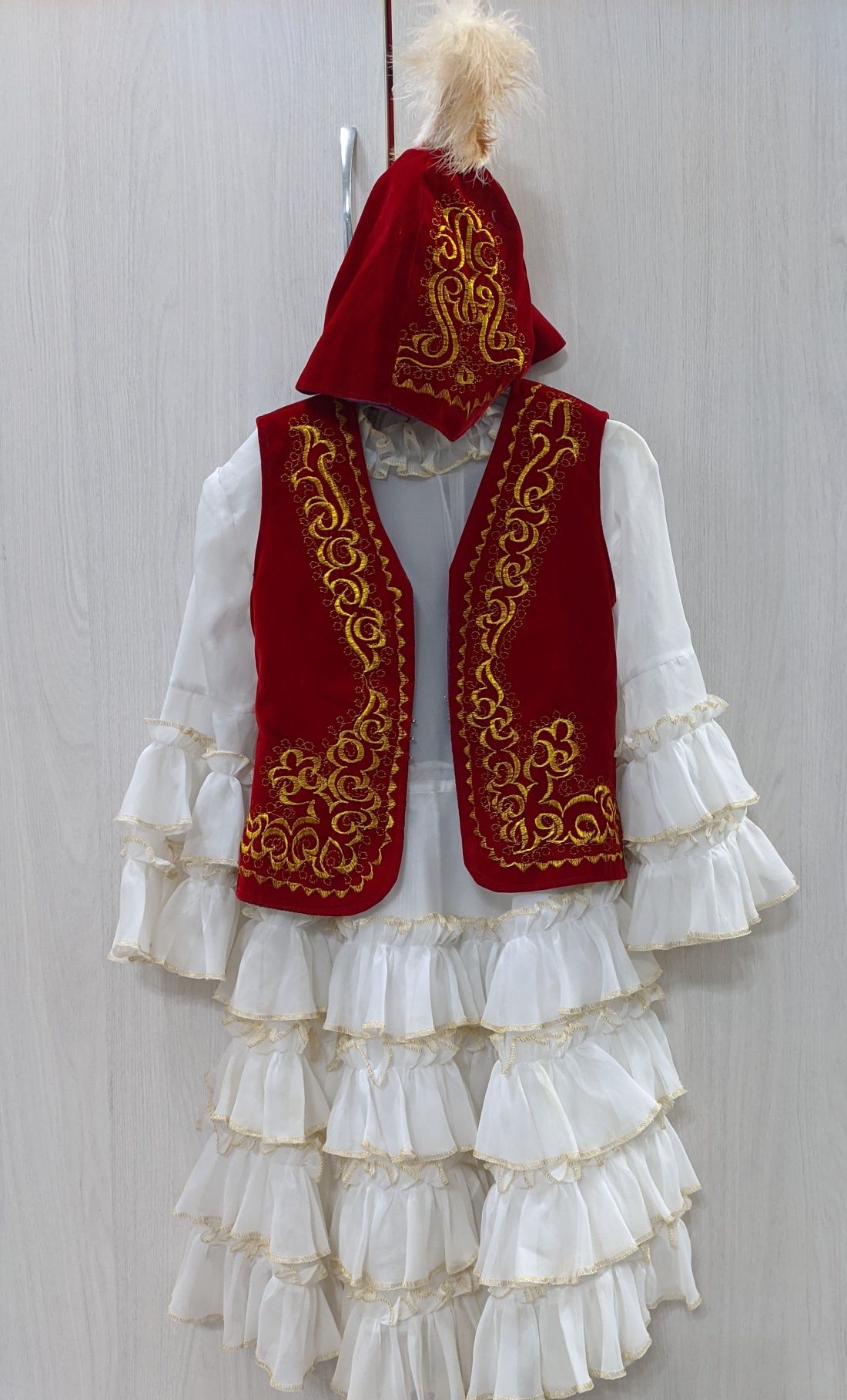 Казахское национальное платье на 6, 7 лет. Қазақша көйлек.