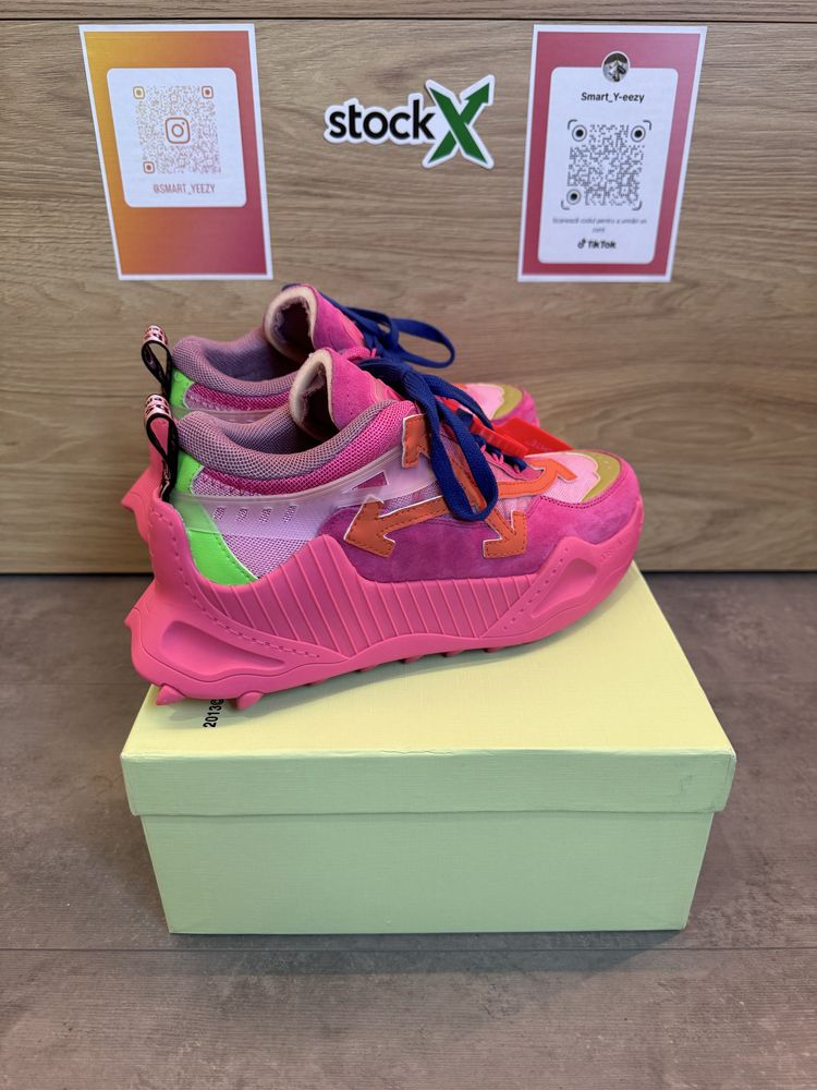Sneakers OFF White Odsy Pink Leather Trainers ,Poze Reale 35-44