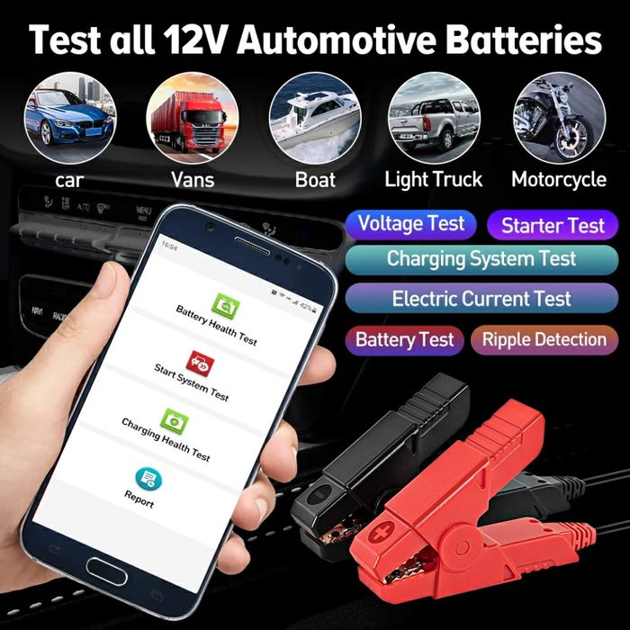 Tester de baterii auto launch x431 bst360 bluetooth