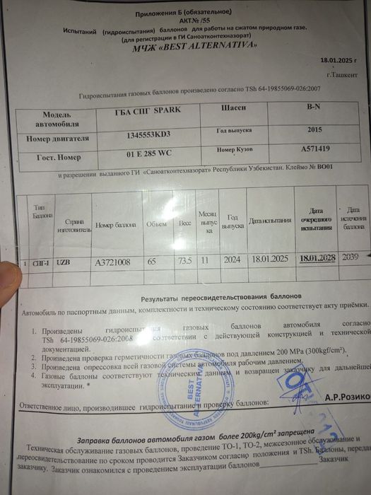 Метан газ 65 литр