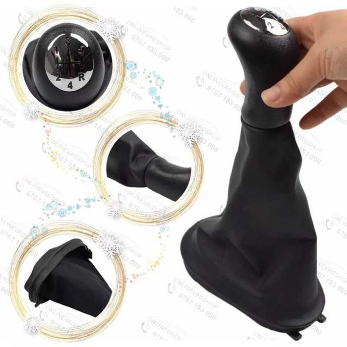 Nuca piele + manson schimbator Dacia Logan 2004-2012, Renault Clio 2