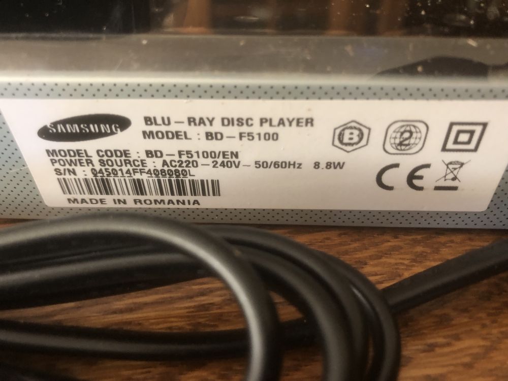 Samsung BD-F5100 Blu-Ray Disc Player