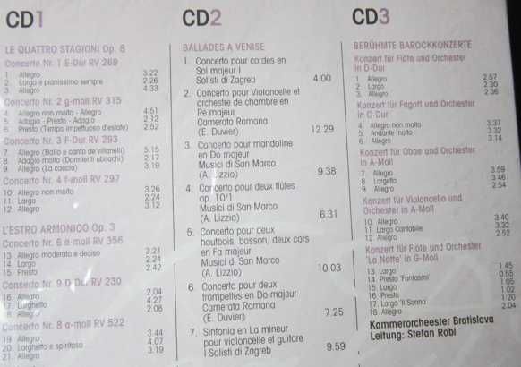 cadou rar cd3 Vivaldi -Anotimpurile,Concerte Baroc,Balade 2004 Germany
