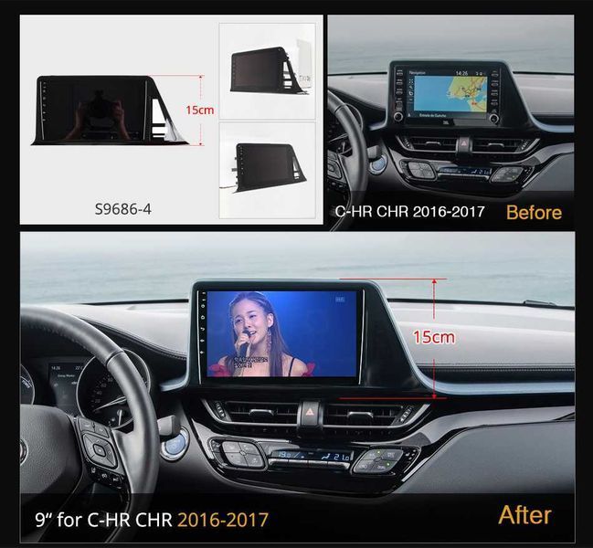 TOYOTA C-HR CHR IZOA 2016-2022 - 9" НАВИГАЦИЯ Андроид, 9284/ 9370-1DIN