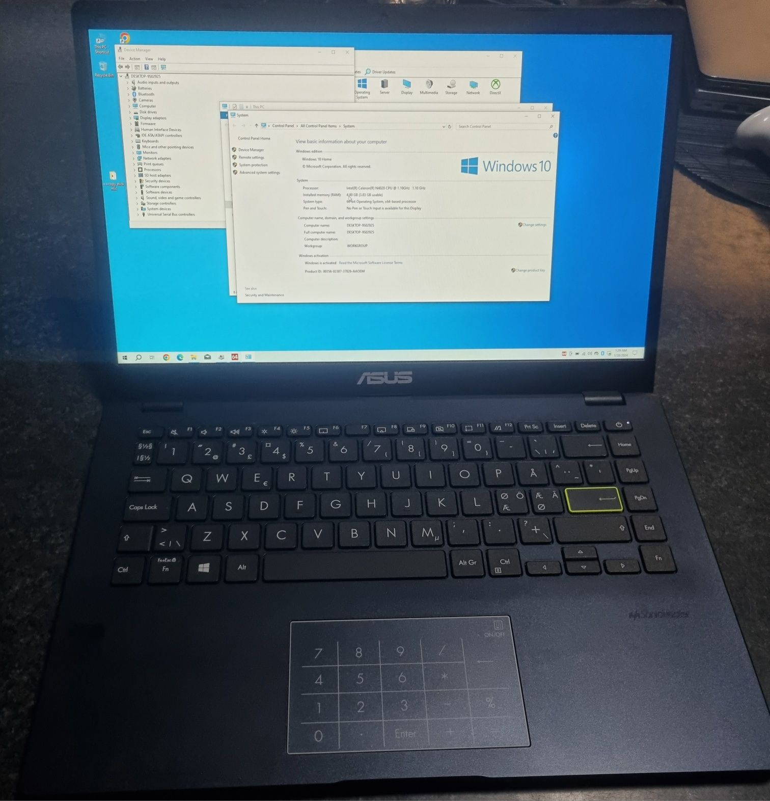 vand laptop Asus E410MA..14"Full Hd..2 x Ssd 64 si 256 gb..An 2020.