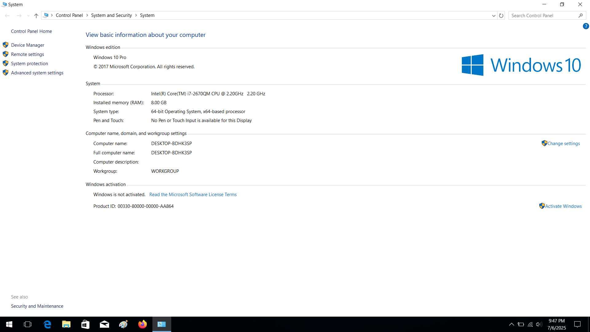 Laptop Asus Intel Core I7 2670QM 8gb ddr3 display 15,6inch