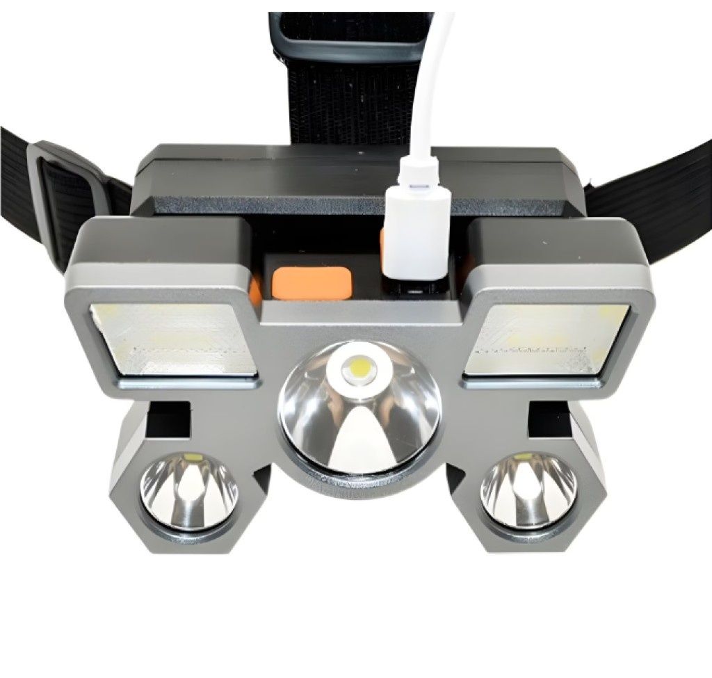 Водоустойчив led челник, 4 нива на осветеност, с USB зарядно, led ламп