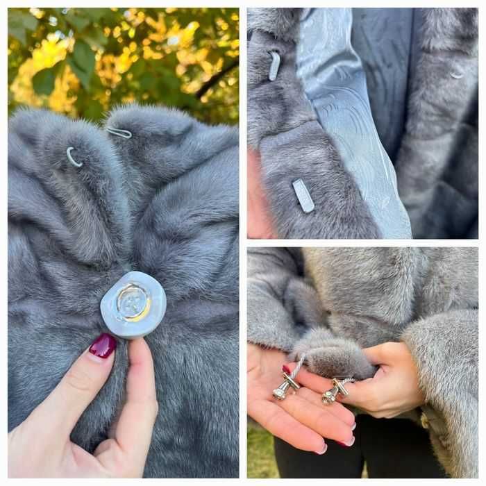 Haina de blana naturala Vizon , haină de nurca, m. S-M