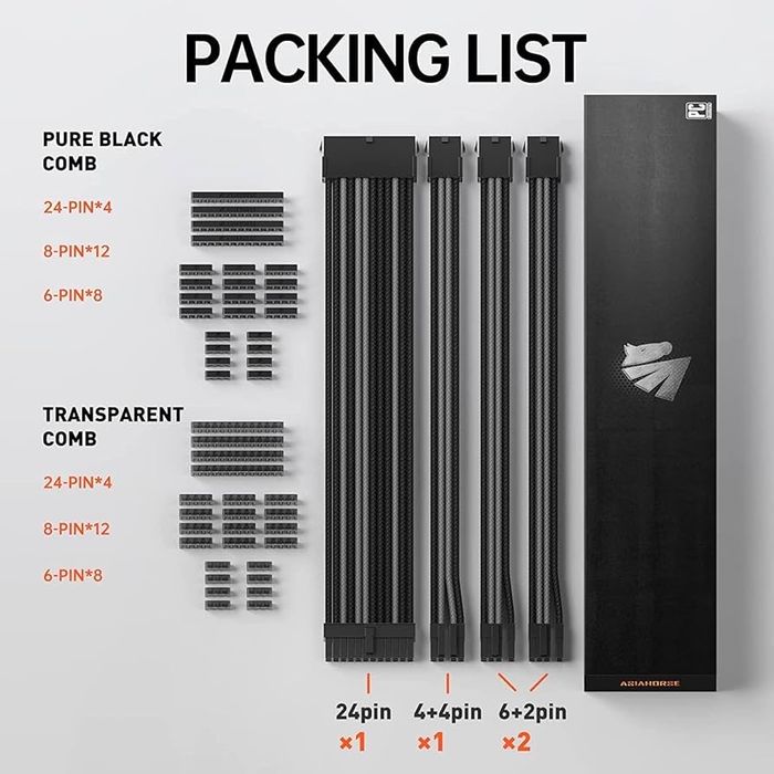 Cabluri prelungitoare\extensii cabluri sursa PC 24PIN/6+2PIN/4+4PIN