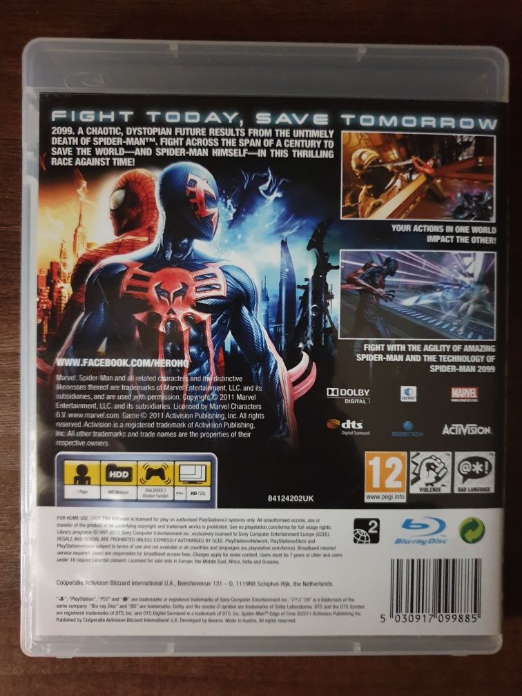 Spiderman Edge Of Time PS3/Playstation 3