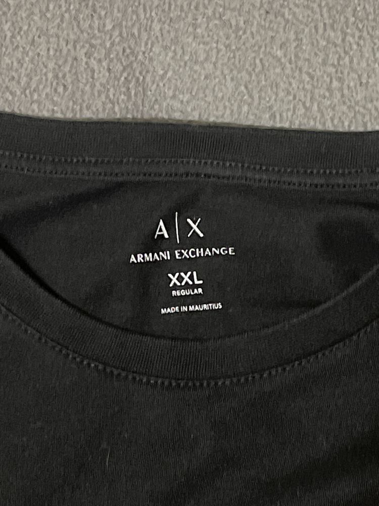 Оригинална черна мъжка тениска Armani Exchange