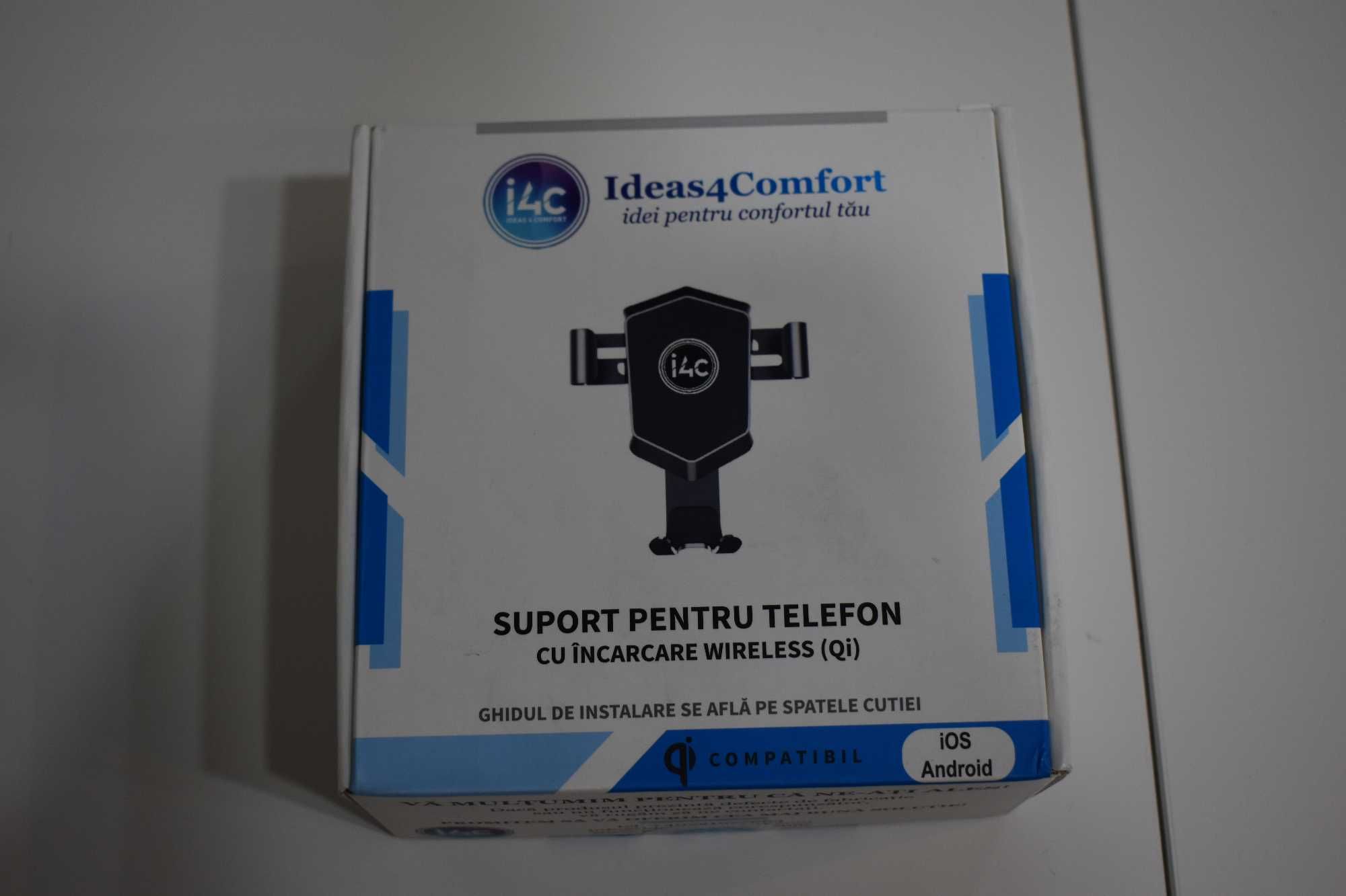 Suport telefon wireless pentru masina / Ideas4Comfort / NOU