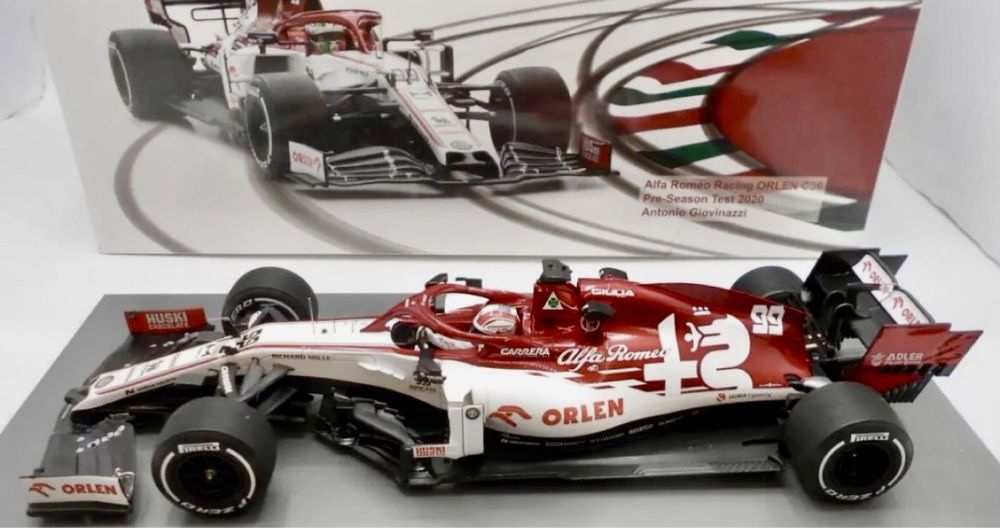 Machete formula 1 f1 1/18 Alfa romeo Ferrari C38,39,4 Spark Minichamps
