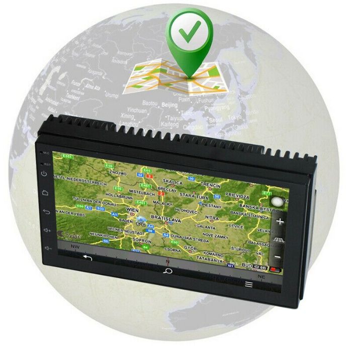 GPS навигация 7", Wi-FI, Android 11 ,Камера DVD MP3 2 дин мултимедия