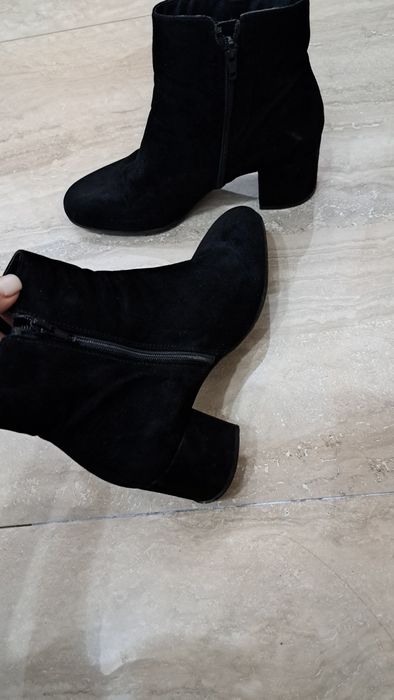 Botine piele naturală întoarsă, mărimea 39